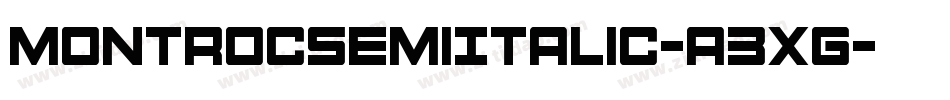 MontrocSemiItalic-a3xg字体转换