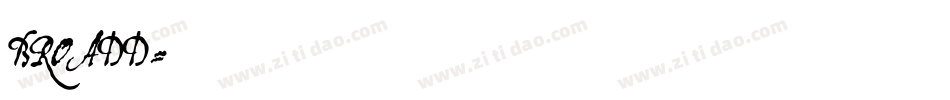 BROADD字体转换