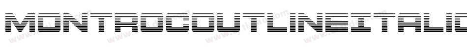 MontrocOutlineItalic-WgyO字体转换