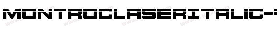 MontrocLaserItalic-40BW字体转换