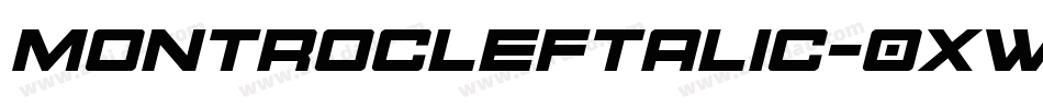 MontrocLeftalic-0XWG字体转换