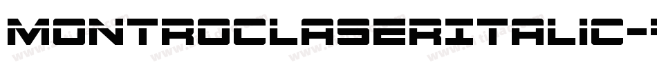 MontrocLaserItalic-40BW字体转换