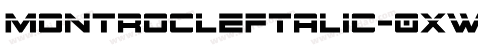 MontrocLeftalic-0XWG字体转换
