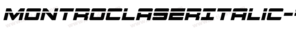 MontrocLaserItalic-40BW字体转换