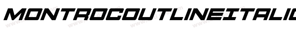 MontrocOutlineItalic-WgyO字体转换