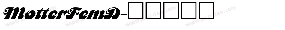 MotterFemD字体转换