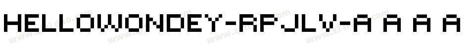 HelloWondey-RpJLv字体转换 HelloWondey-RpJLv字体转换
