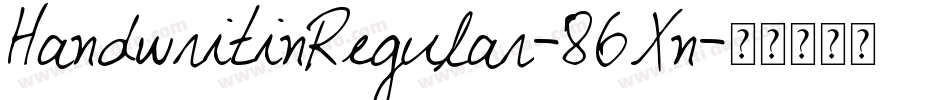 HandwritinRegular-86Xn字体转换