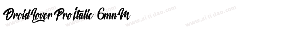 DroidLoverProItalic-6mnM字体转换