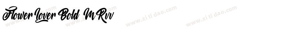 FlowerLoverBold-MRvv字体转换