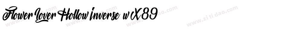 FlowerLoverHollowInverse-wX89字体转换