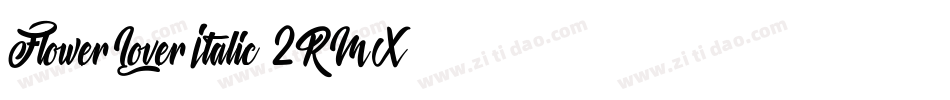 FlowerLoverItalic-2RMX字体转换