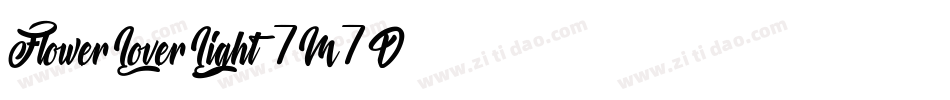 FlowerLoverLight-7M7D字体转换