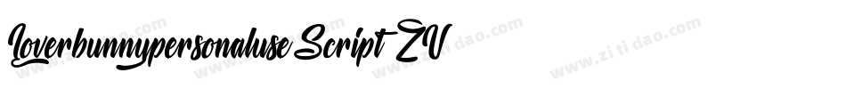 LoverbunnypersonaluseScript-ZVy8x字体转换