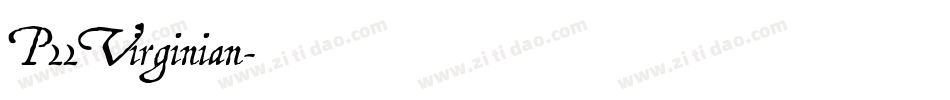 P22Virginian字体转换