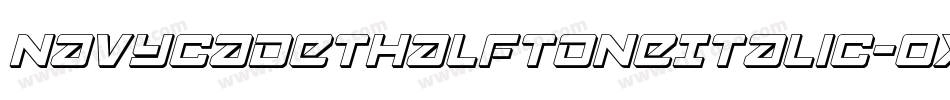 NavyCadetHalftoneItalic-OX34字体转换
