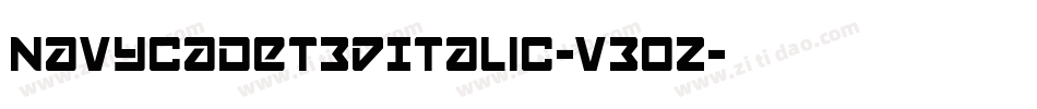 NavyCadet3DItalic-V3Oz字体转换