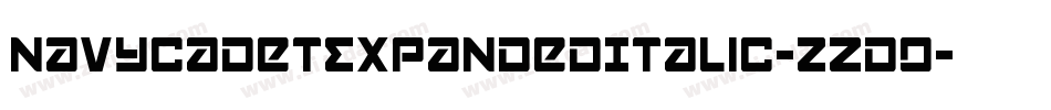 NavyCadetExpandedItalic-zZd0字体转换