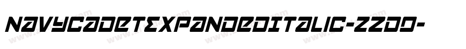 NavyCadetExpandedItalic-zZd0字体转换