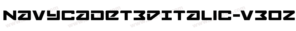 NavyCadet3DItalic-V3Oz字体转换