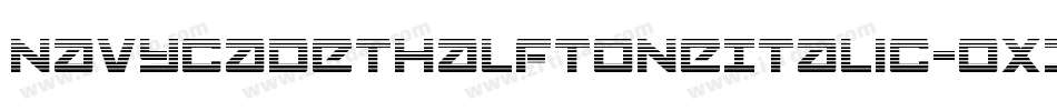 NavyCadetHalftoneItalic-OX34字体转换