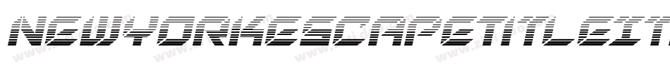 NewYorkEscapeTitleItalicItalic-5Zy8字体转换