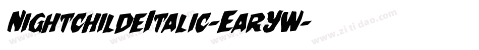 NightchildeItalic-EarYW字体转换