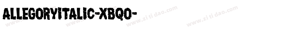 AllegoryItalic-XBqo字体转换