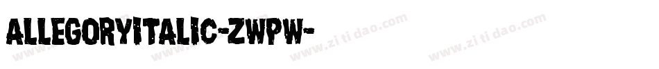 AllegoryItalic-zWpw字体转换