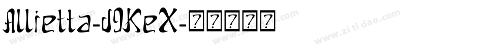 Allietta-d9KeX字体转换