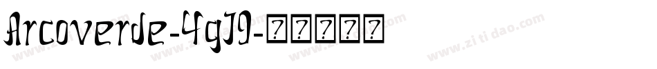 Arcoverde-4gJ9字体转换