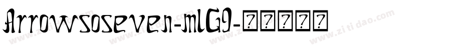 Arrowsoseven-mlG9字体转换