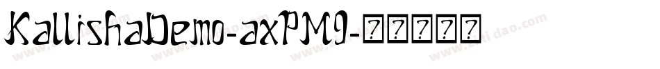 KallishaDemo-axPM9字体转换