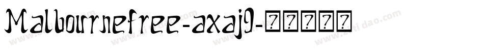 Malbournefree-axaj9字体转换