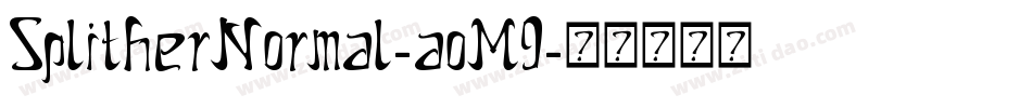 SplitherNormal-aoM9字体转换