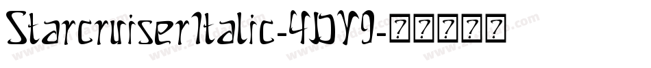 StarcruiserItalic-4DY9字体转换