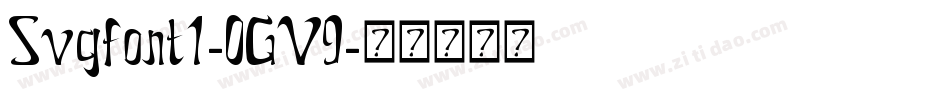 Svgfont1-0GV9字体转换