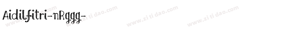 Aidilfitri-nRggg字体转换
