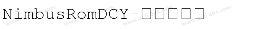 NimbusRomDCY字体转换
