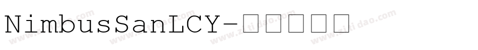 NimbusSanLCY字体转换
