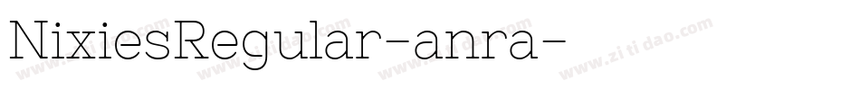 NixiesRegular-anra字体转换