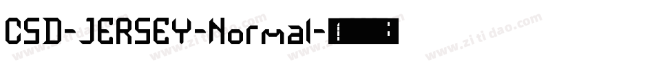 CSD-JERSEY-Normal字体转换