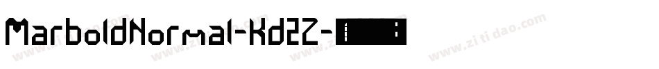 MarboldNormal-Kd2Z字体转换