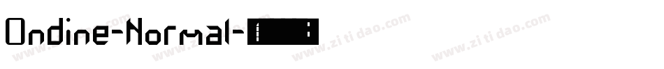 Ondine-Normal字体转换