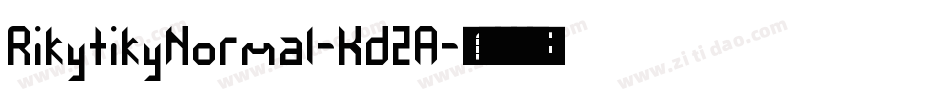 RikytikyNormal-Kd2A字体转换
