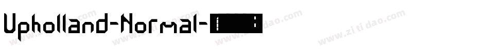 Upholland-Normal字体转换