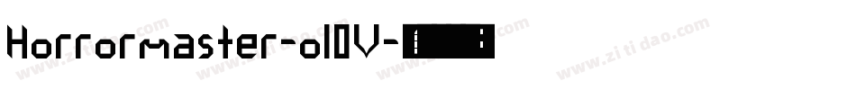 Horrormaster-o10V字体转换