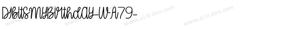 DjbItsMyBirthday-wA79字体转换