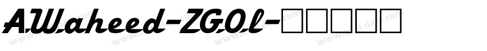 AWaheed-ZGOl字体转换