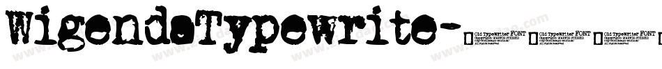 WigendaTypewrite字体转换